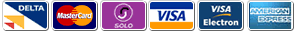We accept Delta, Mastercard, Solo, Switch, Maestro, Visa, Visa Electron